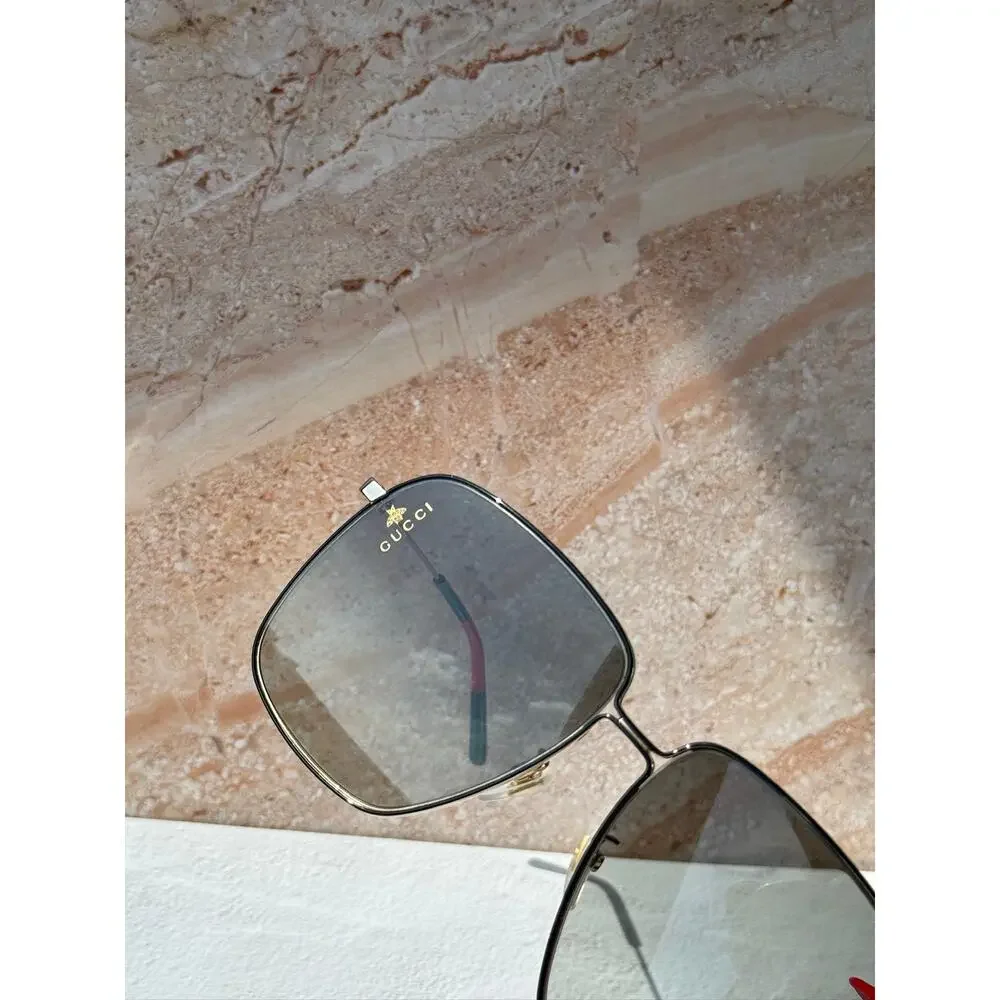 NEW Gucci GG0394S Black Oversized Square Sunglasses RARE - Picture 3 of 9